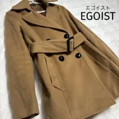 EGOIST エゴイスト チェスターコート キャメル ベルト付き 黒ボタン M