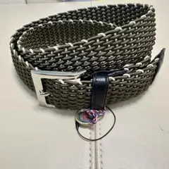 未使用 L'AIGLON レグロン85/34エラスティク メッシュベルト緑白