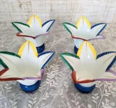 有田焼❁瀬兵窯❁手描き❁羽根型小鉢❁セット❁未使用のサムネイル