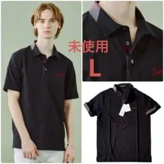 新品 ブラックレーベルクレストブリッジ チェック 半袖ポロシャツ 黒 L カノコのサムネイル