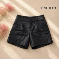 【アンタイトル】光沢ショートパンツ 黒 美脚 上品シンプル サテン調のサムネイル