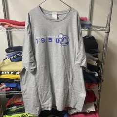 90sポートヴィンテージ4LグレーtシャツUSA直輸入メンズ古着ユニセ