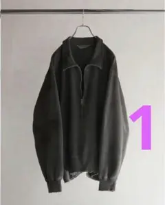 ANCELLM 24AW HALF ZIP SWEAT SHIRTアンセルム1黒