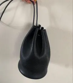 COACH オールドコーチ ミニ巾着バッグ ブラック レザー ショルダー