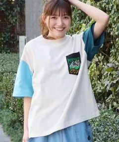 チチカカ　COBMASTER コブベア刺繍×プリントメキシカンTシャツ　Mサイズのサムネイル