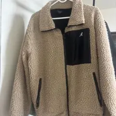 KANGOL ZIP FIVE フリースジャケット Mサイズ ベージュ