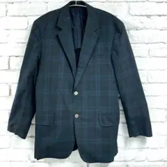 Y2K　00s　ヴィンテージ　Archive　ジャケット　L　ネイビー　チェック