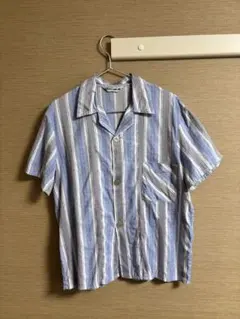 半袖 50s 60s レーヨンギャバ ギャバジンシャツ ボーリングシャツ 絣