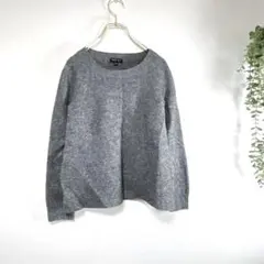 【R99】インディヴィ INDIVI セーター　ニット　38 M グレー　日本製