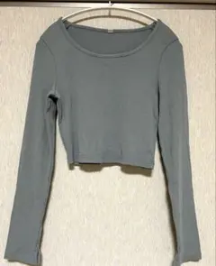 ウォッシュドリブクロップドT（長袖） 53 GREEN