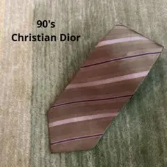 【美品】Dior 90'sヴィンテージ ストライプ ネクタイ シルク100%のサムネイル