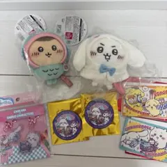 【未使用タグ付き】ちいかわ×サンリオキャラクターズミニマスコット2体セットなど