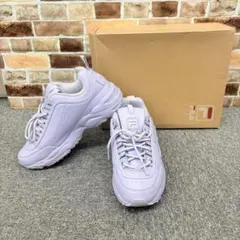 337.FILA フィラ ディストレイサー パープル 厚底スニーカー 25.5のサムネイル