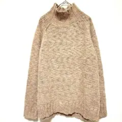 イチ ベージュ タートルネックニット【フリー】レディース トップス 冬服 古着のサムネイル