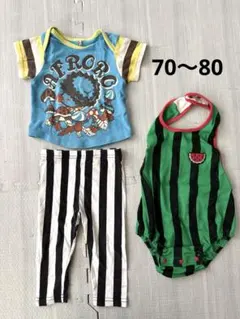 なりきり ロンパース Tシャツ パンツ まとめ売り 70 80