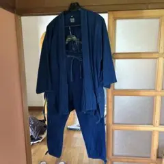 濃紺綿作務衣