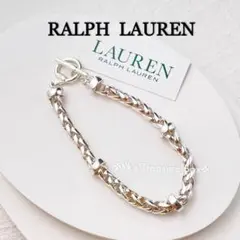 V647/RALPH LAUREN/訳あり/シルバーチェーン ブレスレットのサムネイル