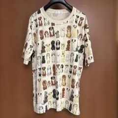 未使用☆MEW 犬柄 半袖Tシャツ Lサイズ