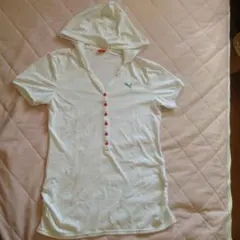 プーマフード付きロングTシャツ