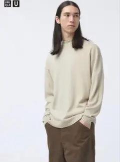 ユニクロUメリノブレンドモックネックセーターL未使用