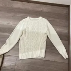 値下げ交渉大歓迎です⭕️ アイボリー ケーブルニットセーター Sサイズ