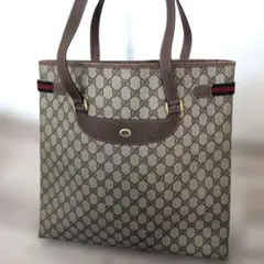 グッチ GUCCI トートバッグ シェリーラインGG ブラウン オールドグッチ