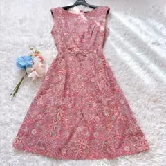 トッカ　定価約6万　花柄刺繍　ワンピース　ノースリーブ　ガーデンパーティー　2