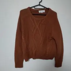 【値下げしました】ROPÉ PICNIC ブラウン ケーブルニット セーター