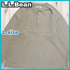 【カナダ製】L.L.Bean ヘンリーネック サーマル 長袖 Tシャツ ロンT