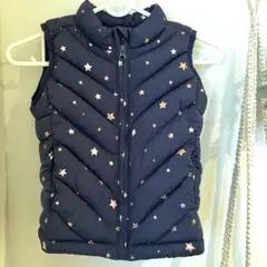 GAP KIDS 星柄ダウンベスト ネイビー　XS
