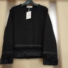 ギャラリービスコンティのノーカラー ジャケット 新品タグ付　袖りぼん可愛い！