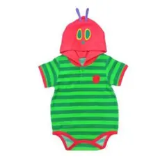 はらぺこあおむし　フード付きロンパース