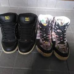 DC ブラック 、アディダスプリントハイカットスニーカー