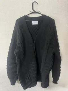 ADAM ET ROPÉ ケーブル編みカーディガン M ブラック