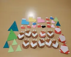 折り紙 クリスマス 壁面飾り 12月 トナカイ サンタ ブーツ クリスマスツリー