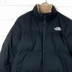 ノースフェイス ダウンジャケット リバーシブル 両面ロゴ刺繡 厚手 ボア 150