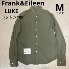 Frank&Eileen 、LUKEコットンシャツ、カーキM