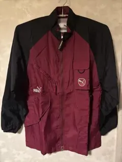 PUMA ナイロンジャケット ボルドー/ブラック