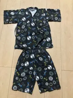 花火・トンボ模様の甚平 110cm 上下セット