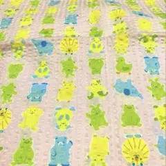リップルサッカー生地 ピンクアニマル柄 コットン素材２ｍ