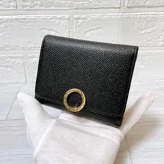 ブルガリ BVLGARI レザー 三つ折り 折り財布 ブラック 黒 MB46のサムネイル