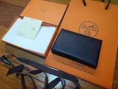 新品【希少シェーヴル】HERMES カルヴィデュオ ノワール ブラック 