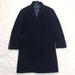ポロバイラルフローレン チェスターコート ロング ウール100% ネイビー L