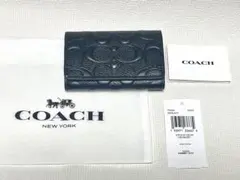 新品未使用 正規品 COACH コーチ キーケース メンズ ブラック 黒