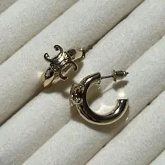 22KGP ピアス カーブティアドロップ | Mercari