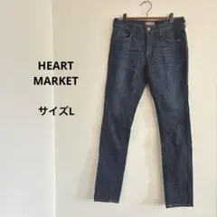 ハートマーケット　ダークブルー デニム　サイズL ストレッチ　カジュアル
