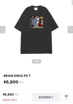 acolasia BRAIN DRUG PS T ブラック Tシャツ メンズ