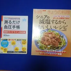 ③24 「シニアの減塩するからおいしいレシピ」 & 測るだけ血圧手帳のサムネイル