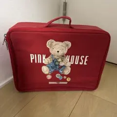 レア アンティーク ピンクハウス 赤いトートバッグ 未使用 トランク