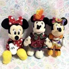 ディズニー　ミニーマウス　ぬいぐるみ　バッジ　ビーンズ　3個